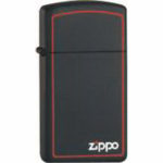 1618 ZB ZIPPO UP.-SLIM BLACK ZIPPO BOR