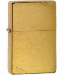 240 ZIPPO UP.- VINTAGE BRUSH BRASS